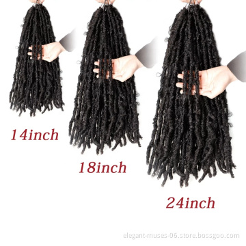 Butterfly Locs Crochet Hair Distressed Faux Locs Crochet Hair Pre looped Natural Messy Butterfly Bob Locs Pre-twisted Braids